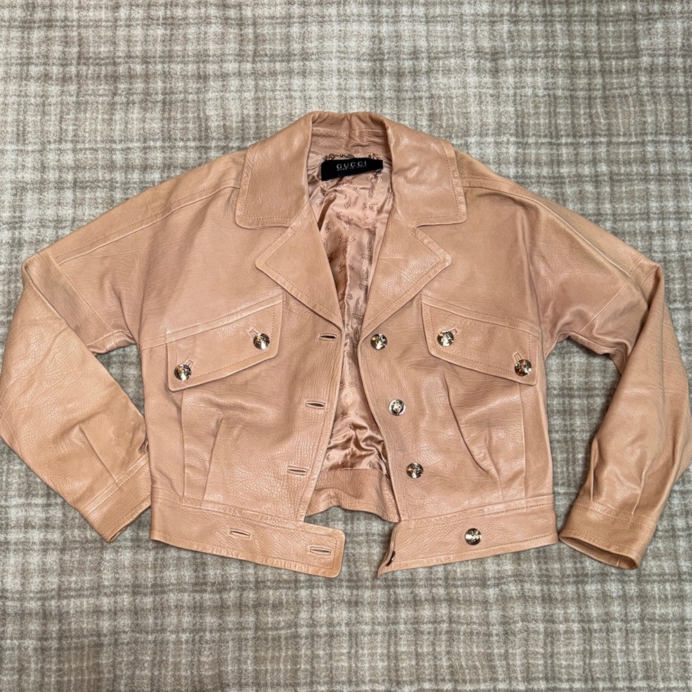 Gucci Tan Leather Jacket